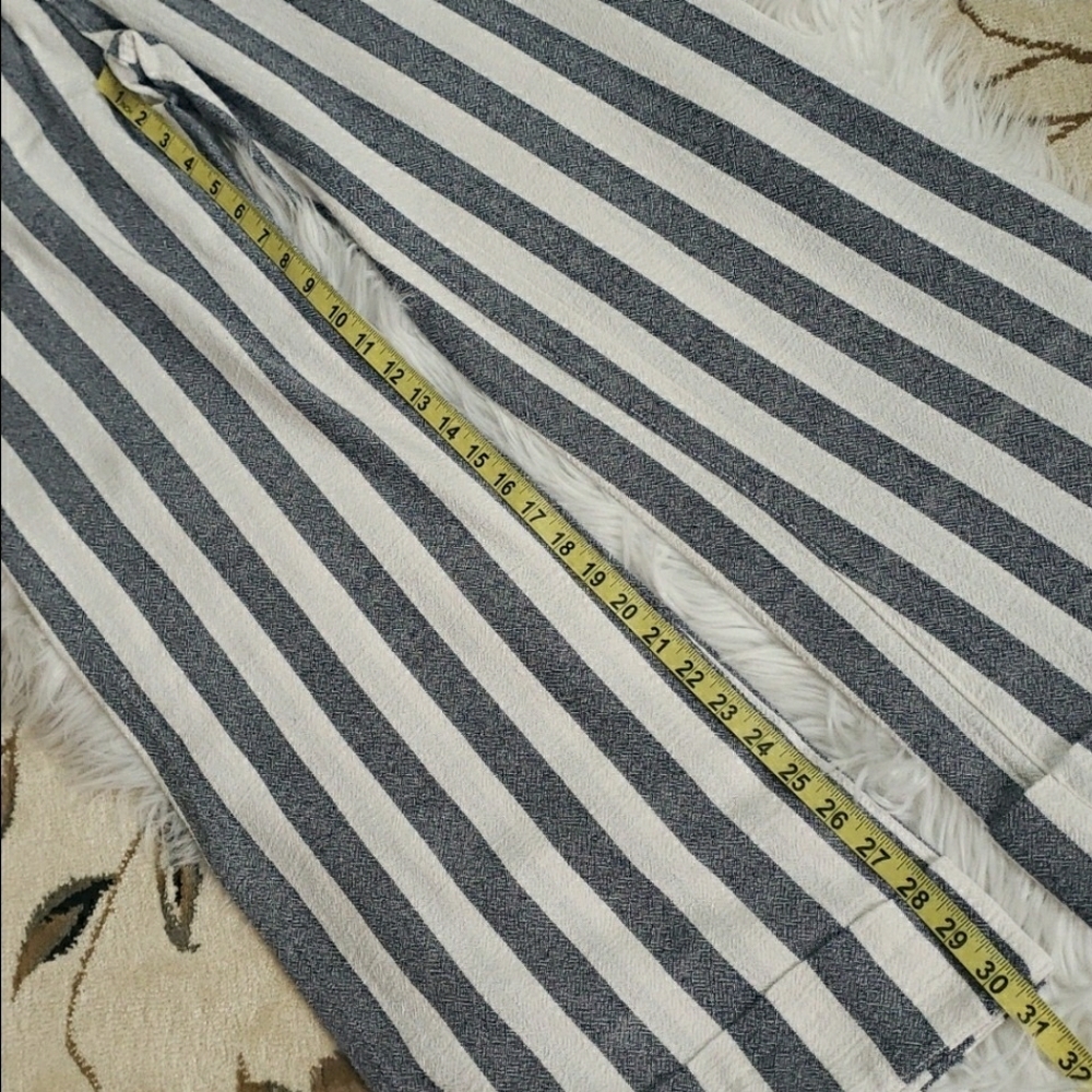 Parker Smith Sailor Mid-Rise Striped Denim Palazzo Flare Nautical Pants … - Picture 12 of 16